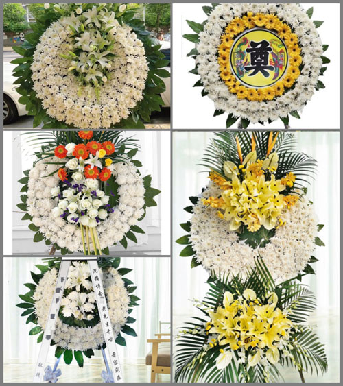 四川成都彭州市升平镇墓山村花圈速递